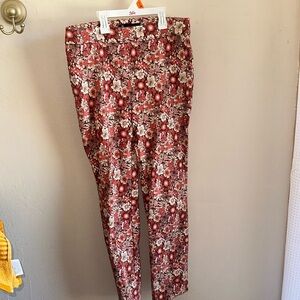 Jules and Leopold size small petite pull on pants. In retro floral.
